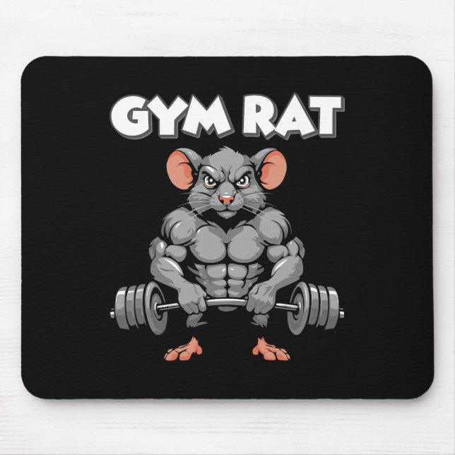 Gym Rat Fitness Bodybuilding Workout Muscle Pump Mousepad (Vorne)