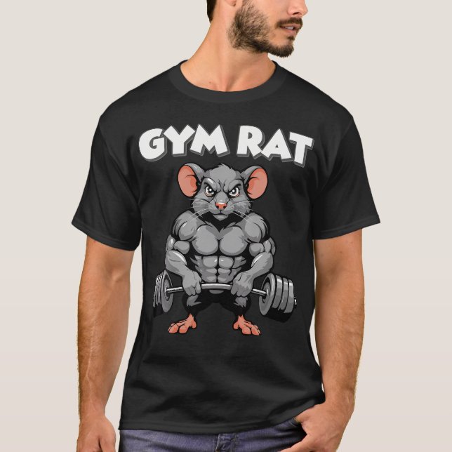 Gym Rat Fitness Bodybuilding Workout Muscle Pump T-Shirt (Vorderseite)