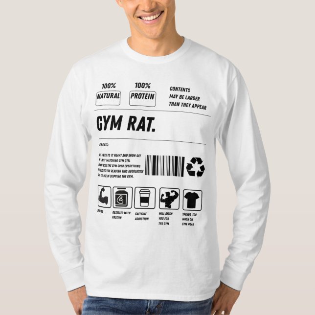 Gym Rat Formula: Handle With Gains T-Shirt (Vorderseite)