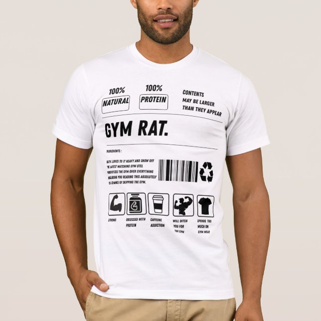 Gym Rat Formula: Handle With Gains T-Shirt (Vorderseite)
