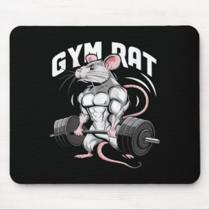 Gym Rat Funny Bodybuilding Fitness Workout Gym Wei Mousepad