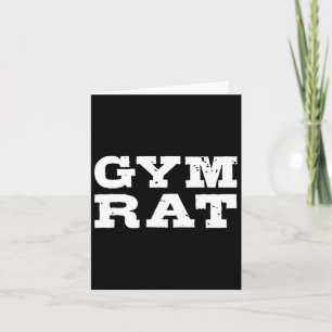 Gym Rat Funny Bodybuilding Workout 1 Karte