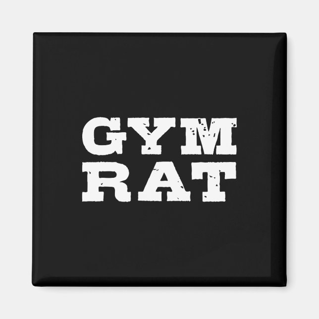Gym Rat Funny Bodybuilding Workout 1 Magnet (Vorne)