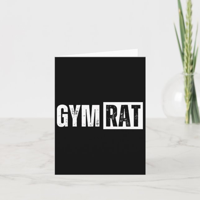 Gym Rat Funny Bodybuilding Workout Karte (Vorderseite)