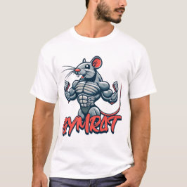 Gym Rat! Funny Muscular Ratts Cartoon T-Shirt