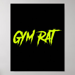 Gym Rat gibt Men Essential Clothes Fitness Poster
