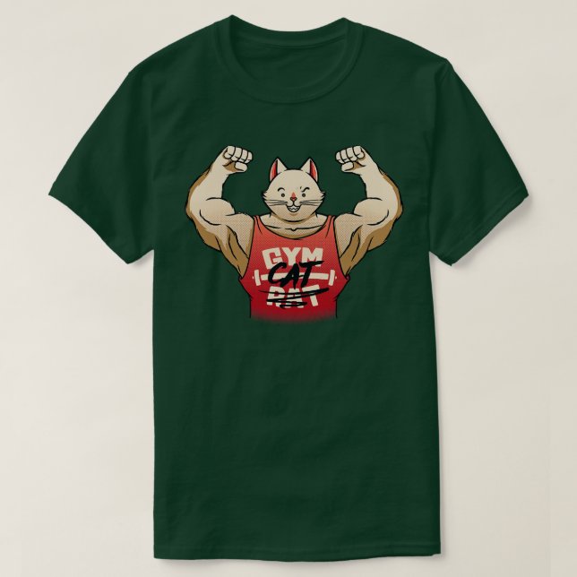 Gym Rat Gym Cat von Tobe Fonseca T-Shirt (Design vorne)