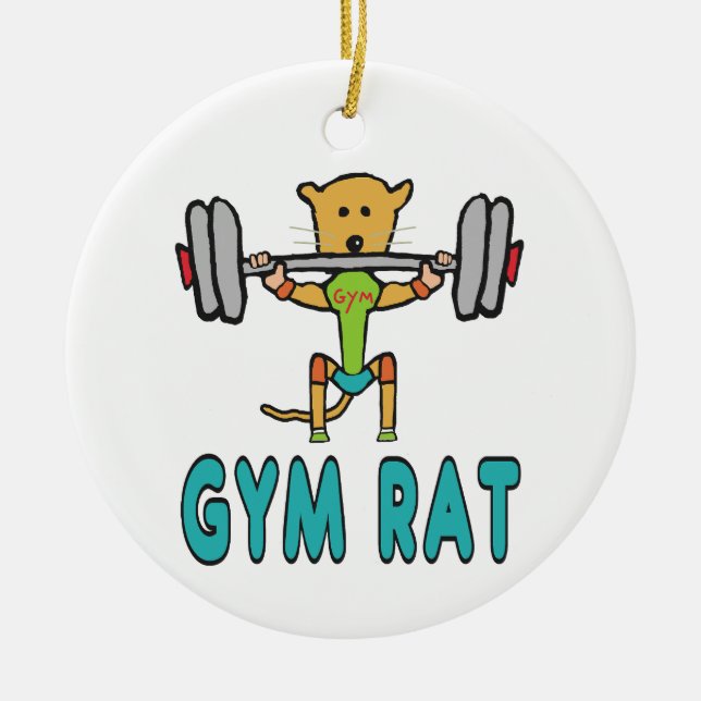 Gym Rat Keramik Ornament (Vorne)