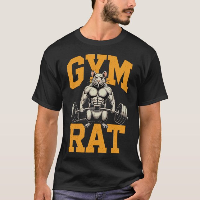Gym Rat Meaning Gym Rat Kostümgewicht Hubgym T-Shirt (Vorderseite)