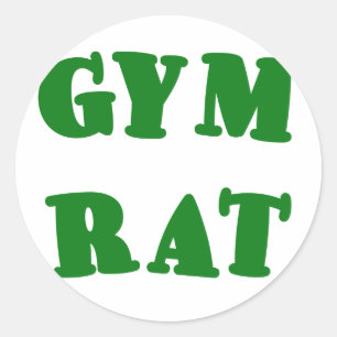 Gym Rat Runder Aufkleber