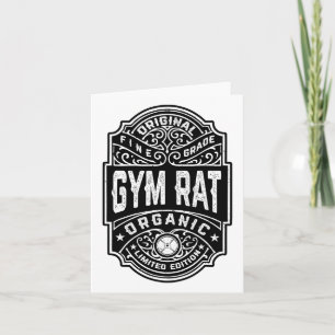 Gym Rat Vintag Whiskey Label Bodybuilding Gym Wor Karte