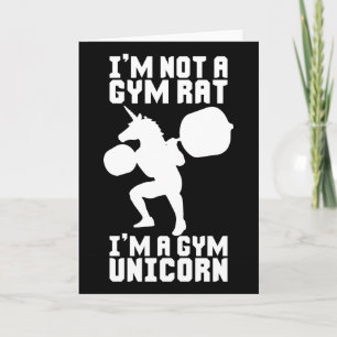 Gym Rat vs Gym Unicorn - Funny Workout Inspiration Karte