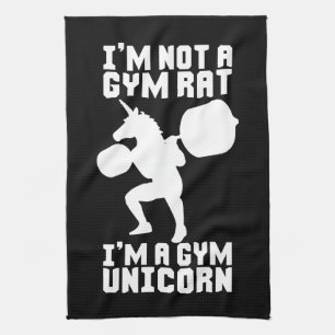 Gym Rat vs Gym Unicorn - Funny Workout Inspiration Küchentuch