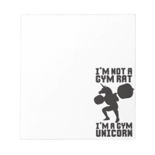Gym Rat vs Gym Unicorn - Funny Workout Inspiration Notizblock