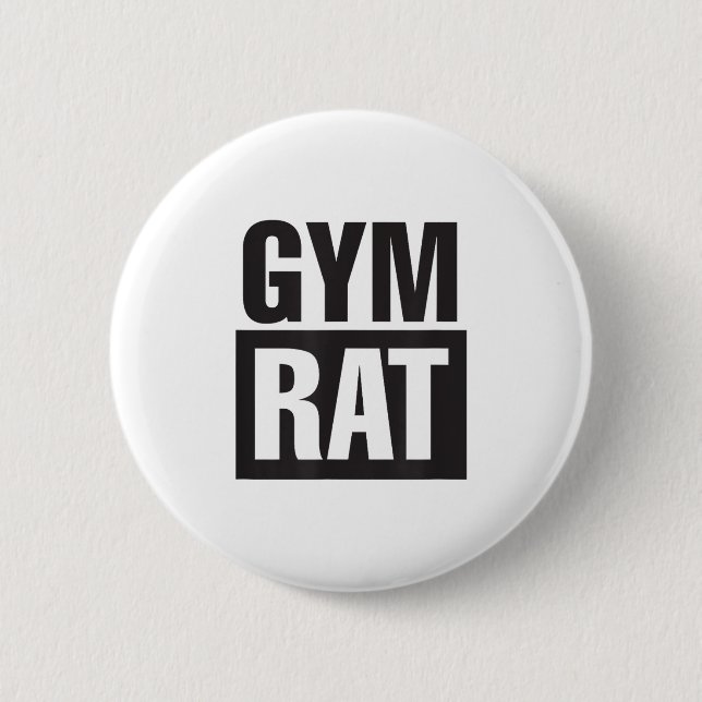 Gym Rat - Workout - Hustle - Fitness - Motivation  Button (Vorderseite)