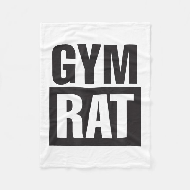 Gym Rat - Workout - Hustle - Fitness - Motivation  Fleecedecke (Vorderseite)