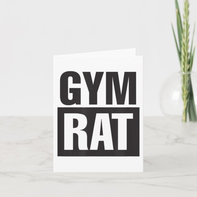 Gym Rat - Workout - Hustle - Fitness - Motivation  Karte (Vorderseite)