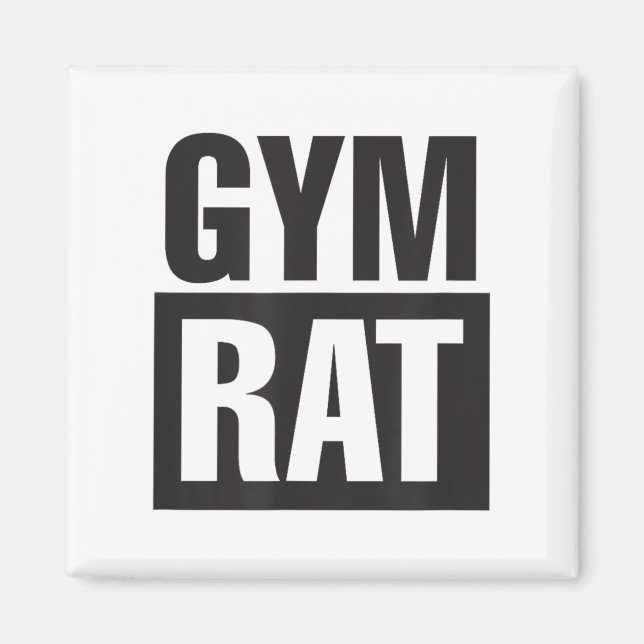 Gym Rat - Workout - Hustle - Fitness - Motivation  Magnet (Vorne)