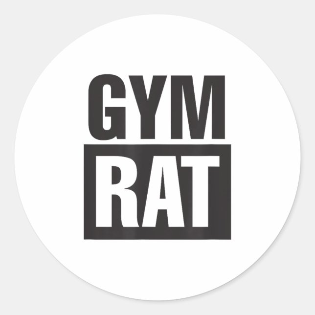 Gym Rat - Workout - Hustle - Fitness - Motivation  Runder Aufkleber (Vorderseite)