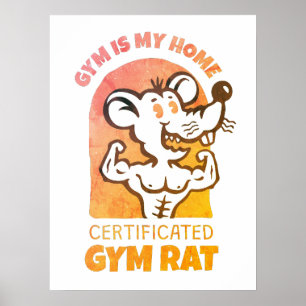 Gym Rats Poster. Lustiges Fitness-Wandbild für das Poster