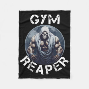 Gym Reaper Fitness Halloween Skelett Workout Körpe Fleecedecke
