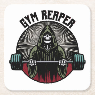 Gym-Reaper-Workout Rechteckiger Pappuntersetzer