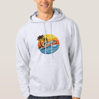 Gym Retro Sunset Design Hoodie