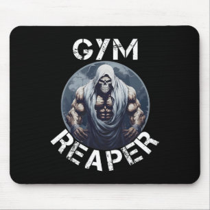 Gym Sensenmann Fitness Halloween Skeletts Workout  Mousepad