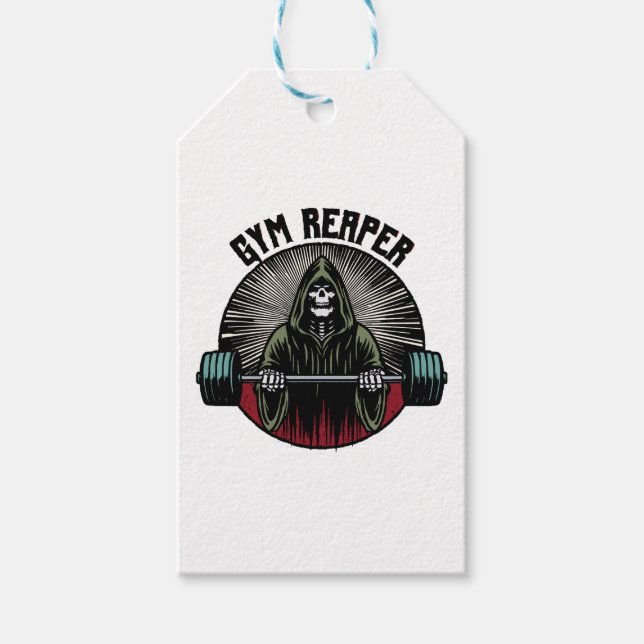 Gym Sensenmann Workout Geschenkanhänger (Vorderseite)