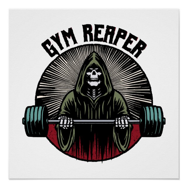 Gym Sensenmann Workout Poster (Vorderseite)