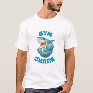 Gym Shark - Lustiger Muskel-Hai-Bodybuilder-Fitnes T-Shirt
