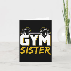Gym Sister Fitness Weightlift Workout Training Karte
