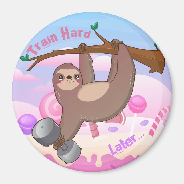 Gym Sloth Magnet (Vorne)
