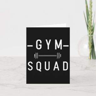 Gym Squad Bodybuilding Motivierend Zitat Gym Arbei Karte