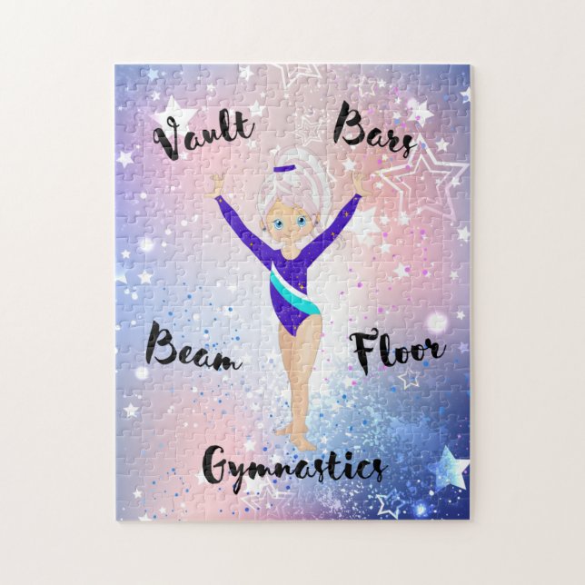 Gym Star Pink Strip, Blue Eyes, Blue Dazzle Leo Puzzle (Vertikal)