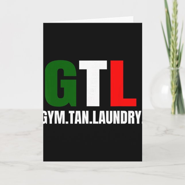 Gym Tan Laundry Gtl New Jersey Nj Shore  Karte (Vorderseite)