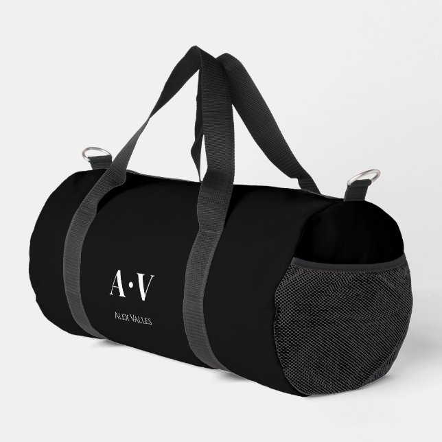 Gym Tance Bag | Monogram Initials Name Duffle Bag (Rechte Ecke)