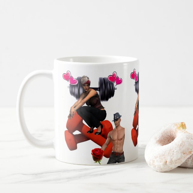 Gym-Tasse Kaffeetasse (Mit Donut)