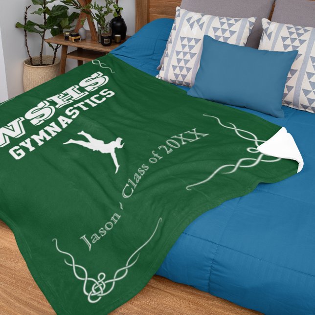 Gym Team Fleece Sm Blanket Weißer Text für Typ (Gym Team Fleece Sm Blanket White Text for Guys)