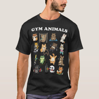 Gym-Tiere Süße Workout Lustige Fitness Zoo T-Shirt