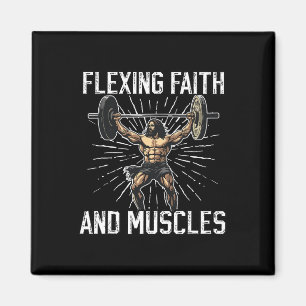 Gym und Jesus christlicher Bodybuilder religiöser Magnet
