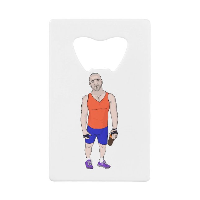 Gym-Vater Geldbeutel Flaschenöffner (Vorderseite)