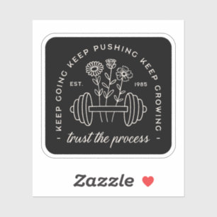 Gym vertraue dem behaltend Prozess, schwarz zu wer Aufkleber