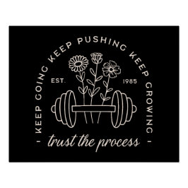 Gym vertrauen dem behalt, Retroschwarz zu werden Poster