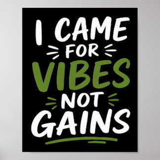 Gym Vibes Schwarz Poster