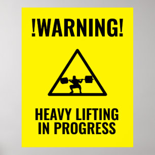 Gym-Warnschild Poster