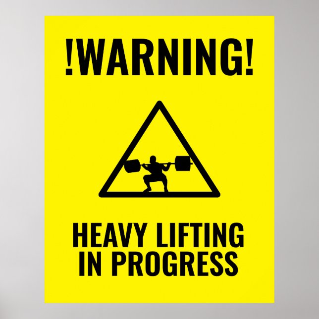 Gym-Warnschild Poster (Vorne)
