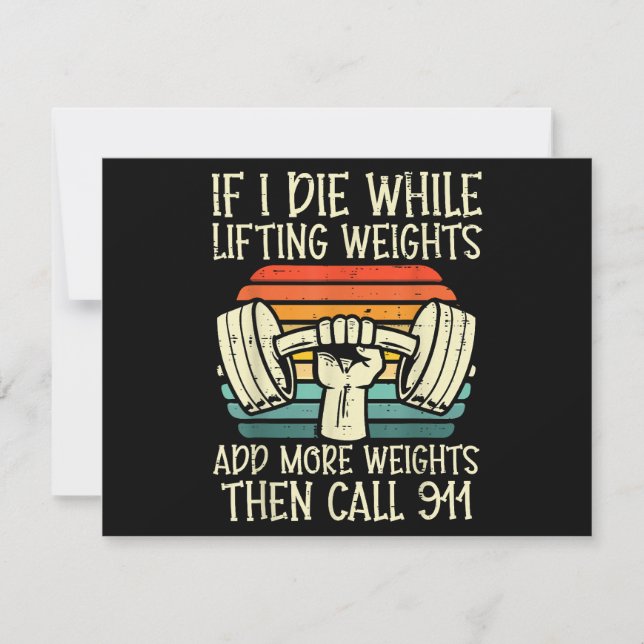 Gym, wenn ich Die Hebe Gewicht Funny Workout Fitne (Vorderseite)