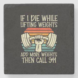 Gym, wenn ich Die Hebe Gewicht Funny Workout Fitne Steinuntersetzer