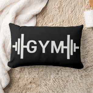Gym Word Lumbar Throw Kissen